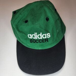 Vintage 90s Adidas Green And Black Soccer Hat